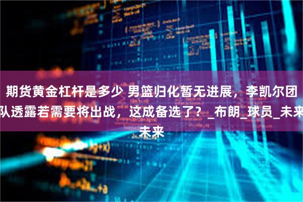 期货黄金杠杆是多少 男篮归化暂无进展，李凯尔团队透露若需要将出战，这成备选了？_布朗_球员_未来