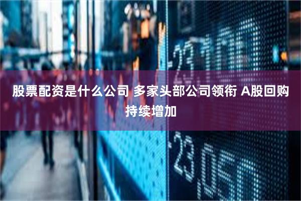 股票配资是什么公司 多家头部公司领衔 A股回购持续增加