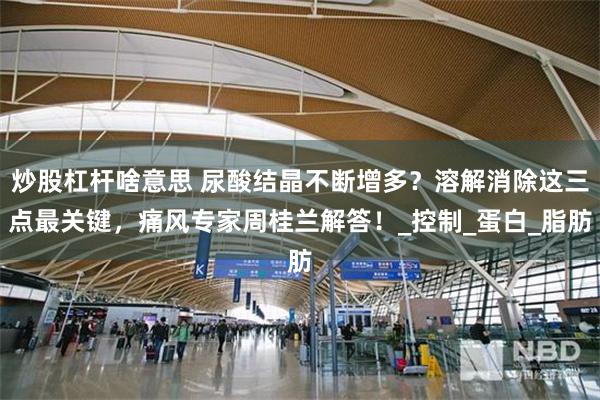 炒股杠杆啥意思 尿酸结晶不断增多？溶解消除这三点最关键，痛风专家周桂兰解答！_控制_蛋白_脂肪